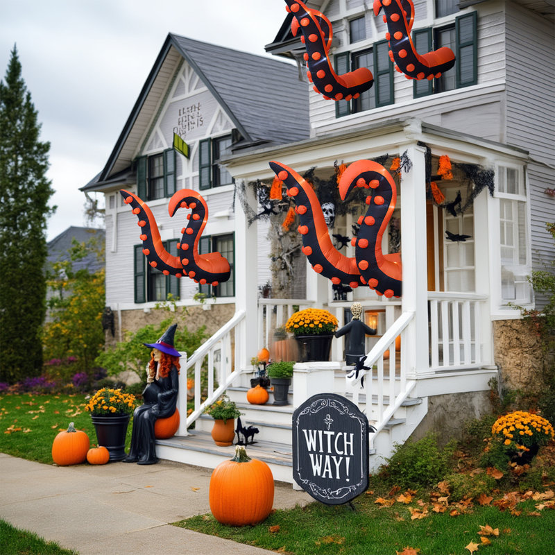 Pieds de pieuvre gonflables d'Halloween avec ventouses