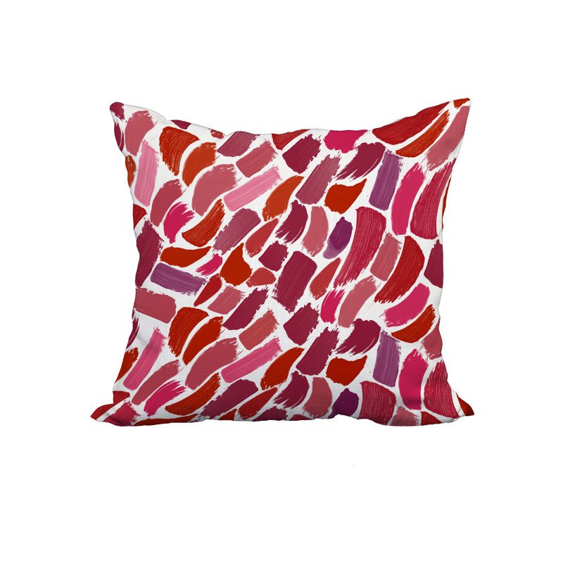  Housse de coussin carré en coton et insert, 20 po x 20 po, Rouge
