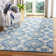 Amory Hand Tufted Wool/Cotton Geometric Rug in Blue/Gray