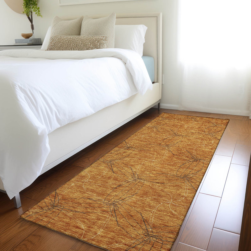 Premium Machine Washable Prisco Copper Rug, Runner 2'3" x 7'6"