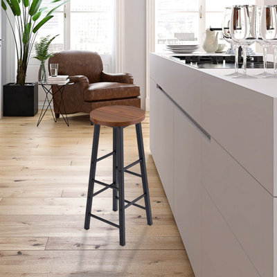 Haydenville Upholstered Counter Stool with Metal Frame