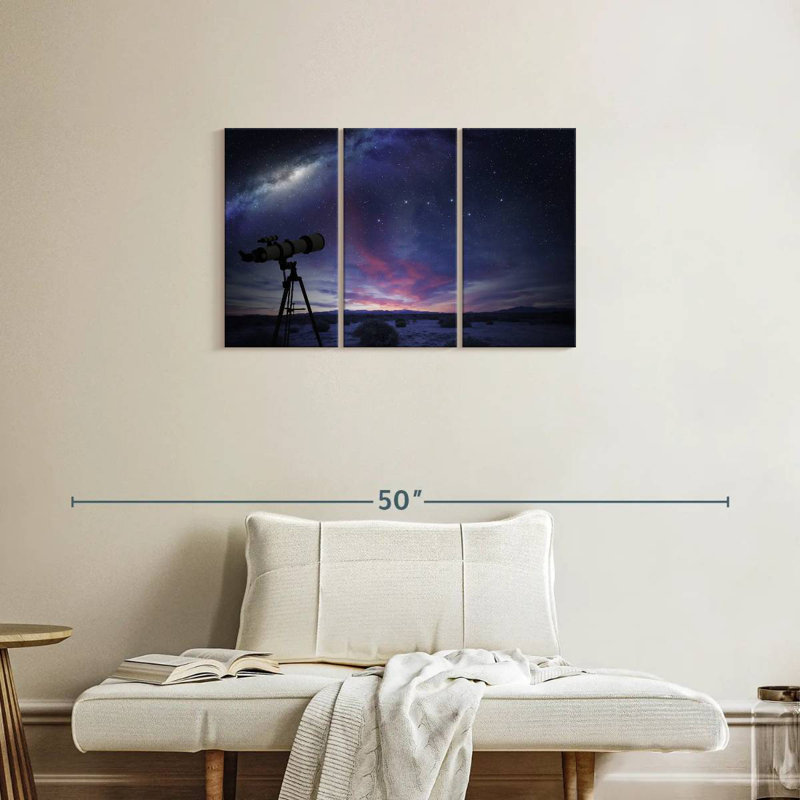 Oberle Observing The Milky Way And Stars, 20" H x 33" W