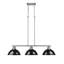 Luminaire suspendu en forme de dôme à 3 lumières pour îlot de cuisine Drakeford-626184612-626184620