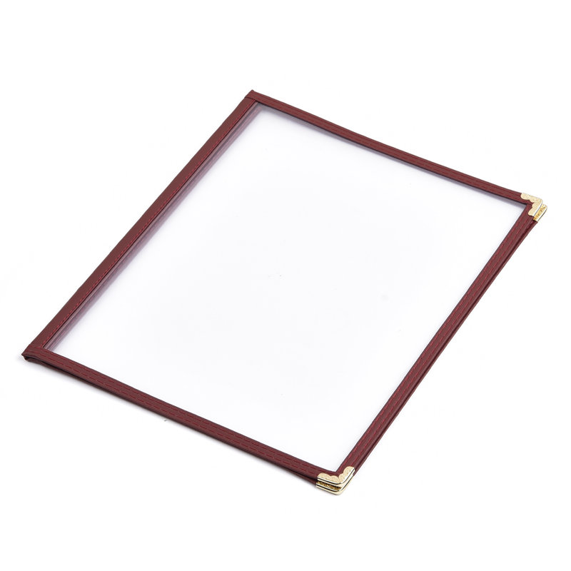 WeChef - Paquet de 60 couvertures de menu de restaurant bourgogne 8,5 x 11 po
