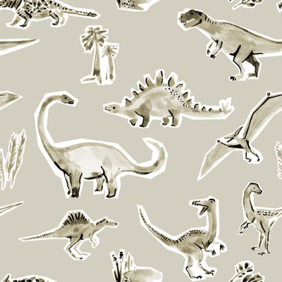 Prehistoric Party 33' L x 20.5" W  Wallpaper Roll
