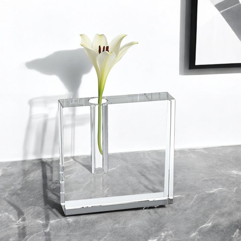 Vase en cristal Siraj, H 5 po x l 5 po x P 1 po
