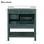 Armoire de meuble-lavabo transitionnel 30 po avec lavabo en céramique, 2 tiroirs et 1 porte-1479617499