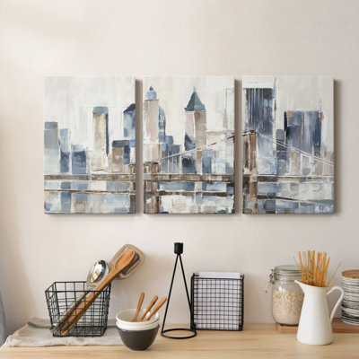 " Blue Hour I " 3 - Pieces