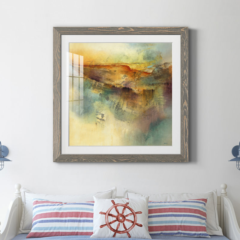 Canyon Zephyr - peinture encadrée, H 31,5 po x l 31,5 po x P 1,5 po, Papier gris
