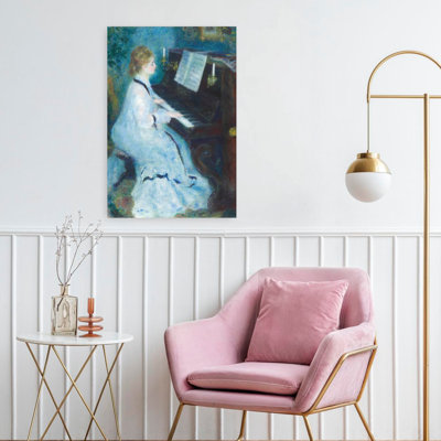 Femme au piano, art mural moderne contemporain