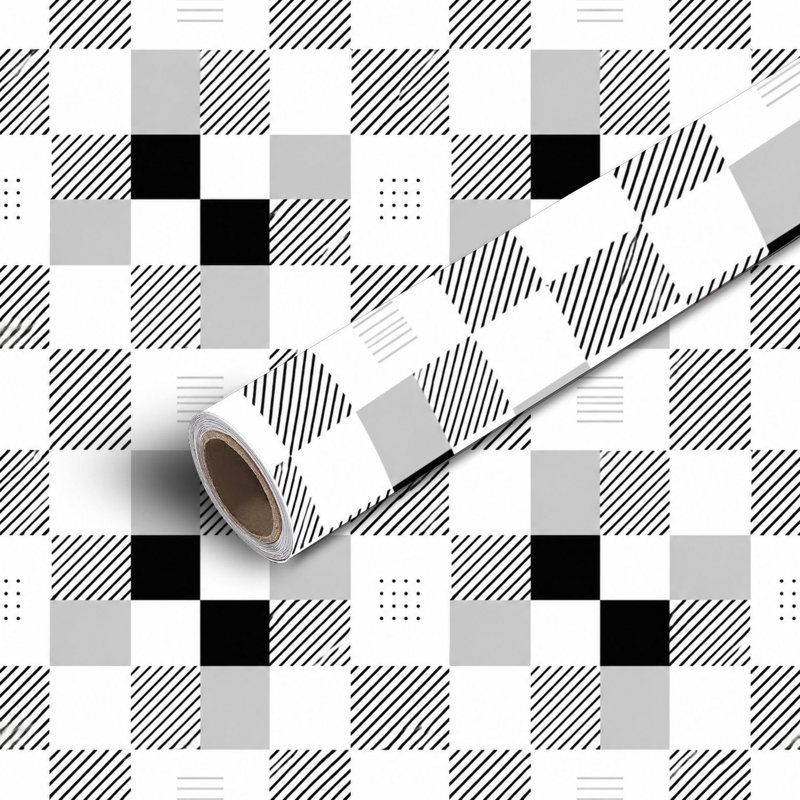 Papier peint auto-adhésif à carreaux Vichy