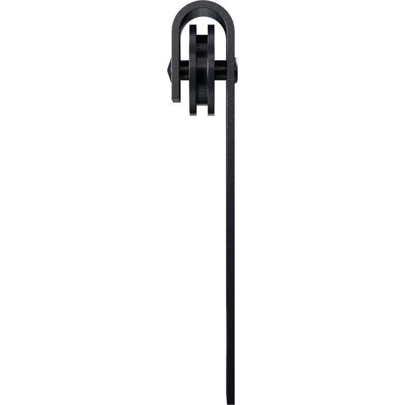 Ensemble de quincaillerie de porte de grange simple standard Premium J-Strap Roller Hanger, Gris foncé