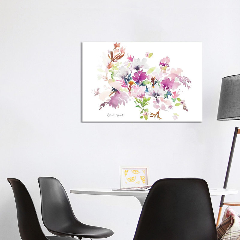 Fluffy Floral by Claudia Bianchi - Wrapped Canvas Painting, 101.6 cm H x 66.04 cm W x 1.91 cm D