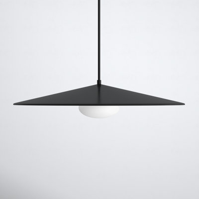 Cruz Single Light Glass Textile Dimmable LED Pendant