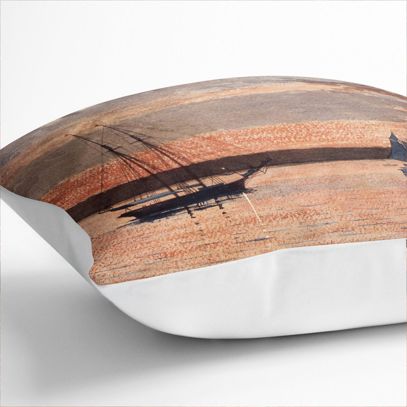 Sunset At Gloucester Square Throw Cushion, 55cm H x 55cm W x 20cm D, White