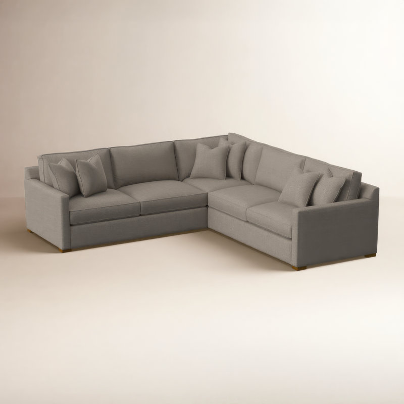 Bel-Air L-Sectional, Stone Crypton Performance; 0884-83, Honey