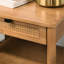 Table de chevet pour chambre à coucher en noyer - avec tiroir simple et tablette pour un look moderne incontournable