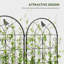 Ensemble de 2 treillis de jardin en métal, panneaux de treillis décoratifs, noir-1781073186