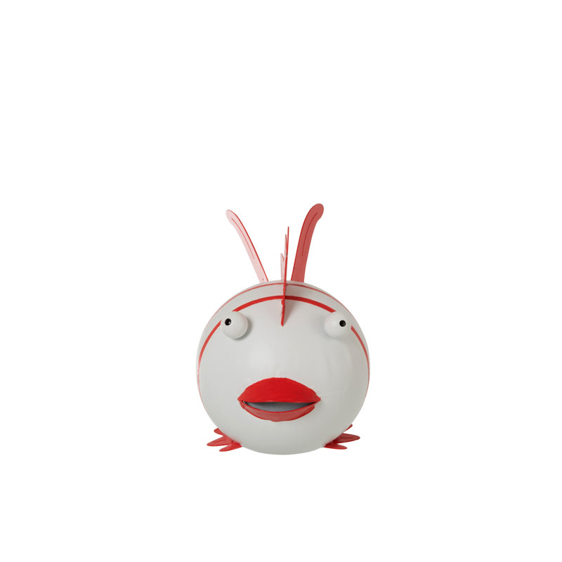 Jalynn Decorative Object, White/Red