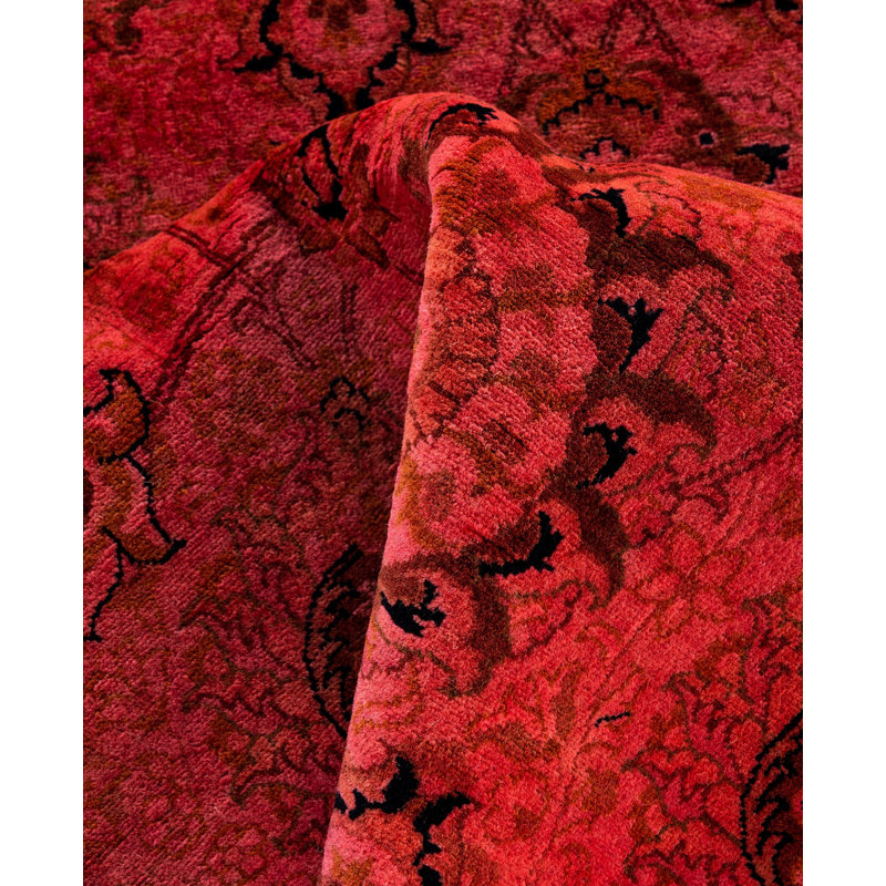 Overdyed One-of-a-Kind 6' 1" X 6' 1" Hand Knotted Area Rug