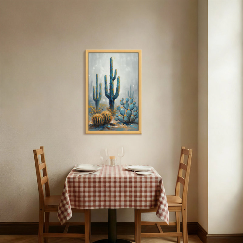 Plantes et fleurs, paysage de cactus du désert, reproduction d'art sur toile, H 18 po x l 12 po