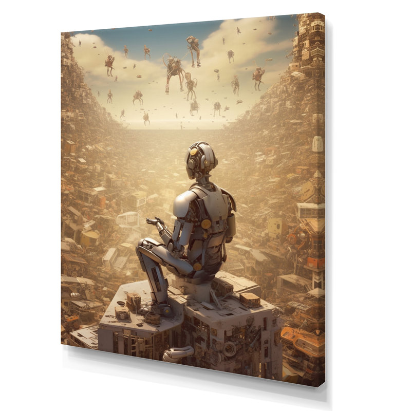 A.I. «Robot Vision» sur toile, H 32 po x l 16 po x P 1 po, Toile tendue