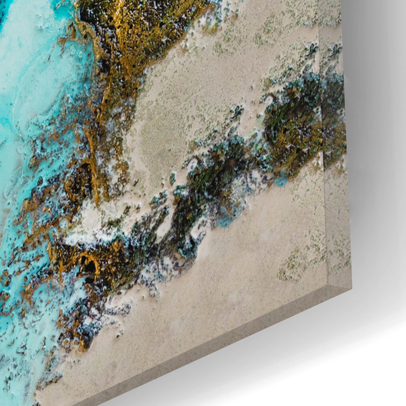  «Salt Water Passage» par Petra Meikle de Vlas, art mural en verre, 16 po x 12 po, H 12 po x l 16 po