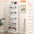 Modern Shoe Storage Cabinet with Mirror for Narrow Corridor and Entryway
