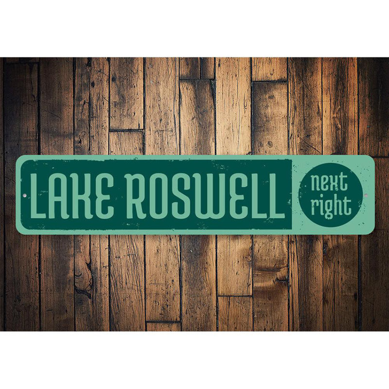 Plaque en métal Lake, H 6 po x l 24 po x P 0,06 po