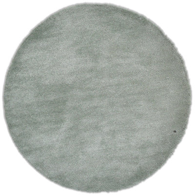 Cozy Handmade High Pile Mint Green Rug