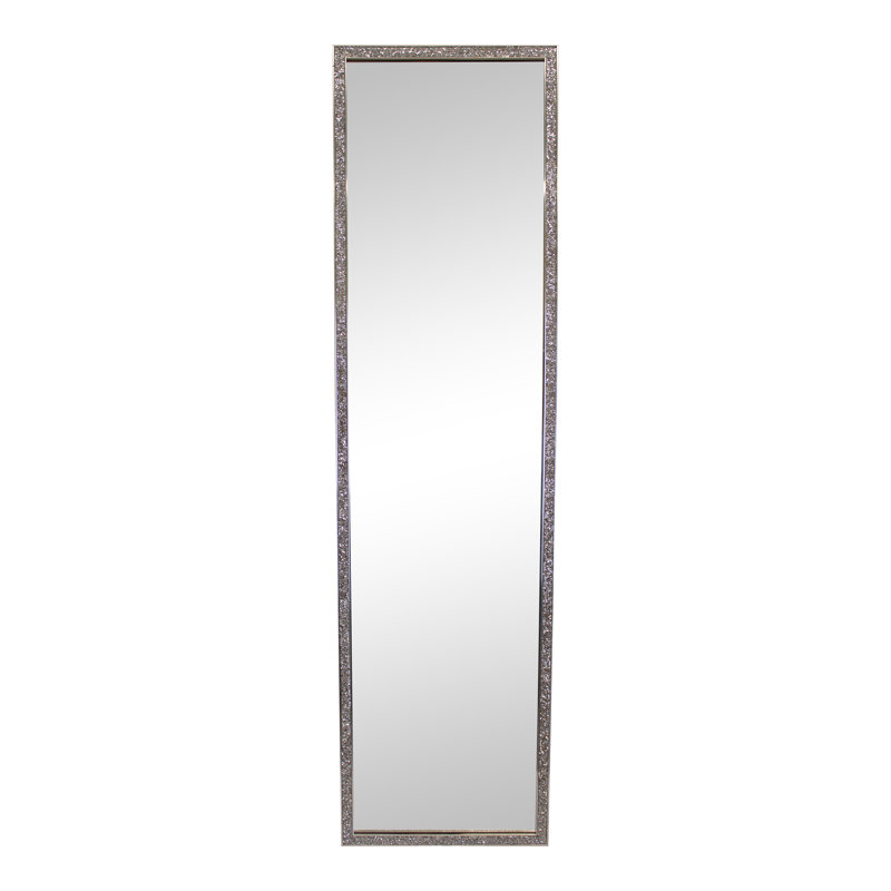 Rubin Flat Plastic Framed Wall Mounted Full Length Mirror in Brown