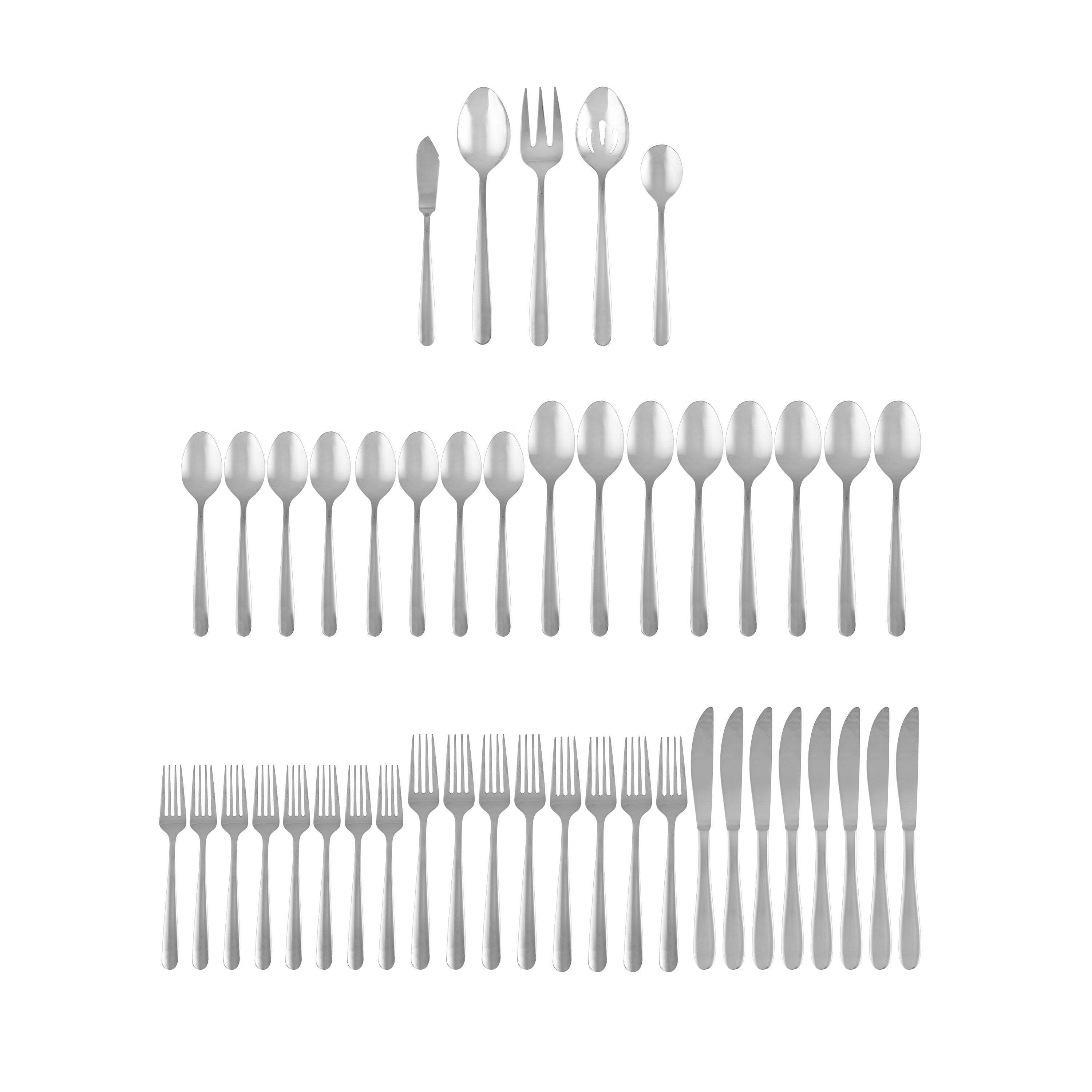 Cambridge Silversmiths Jude - Set Posate 45 Pezzi | Acciaio Inox, Lavabili In Lavastoviglie, Servizio Per 8