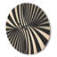 Horloge murale moderne en bois noir et blanc-63618748