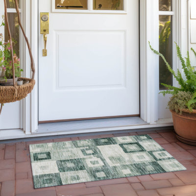 Tapis vert Cicel ACN1142 intérieur / extérieur lavable à la machine