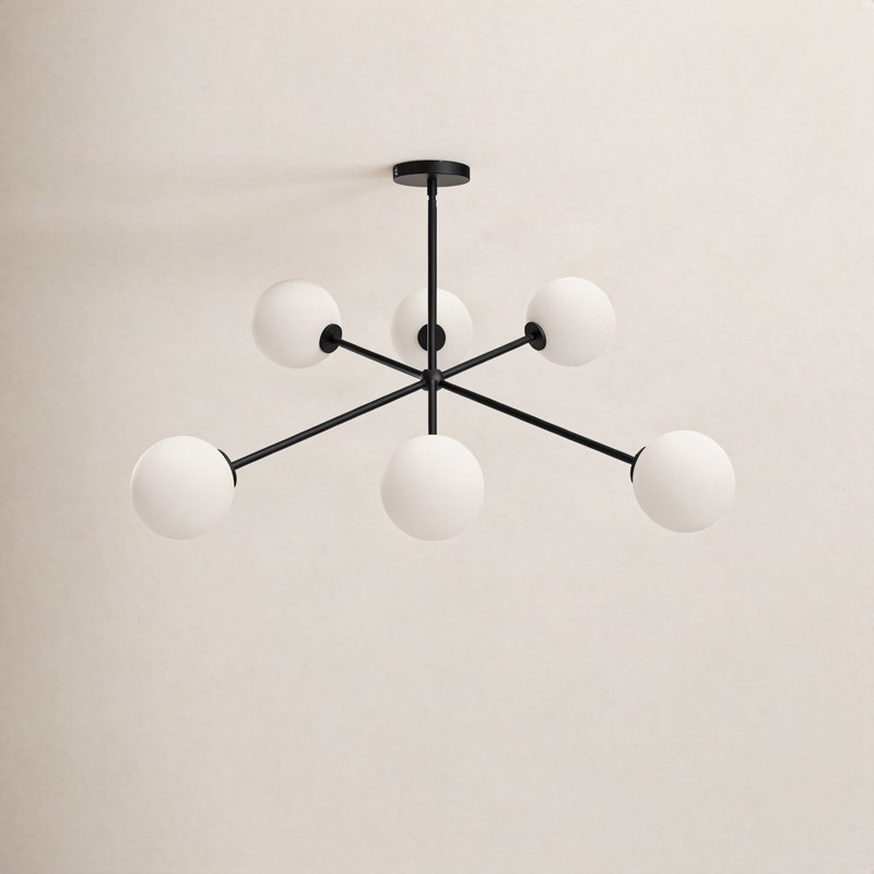 Luanda 6-Light Chandelier, Matte Black