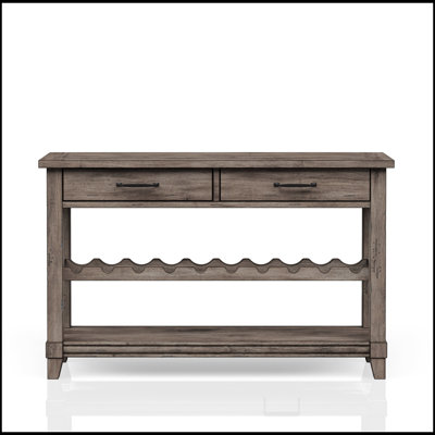 Console Table W/ Wine Bottle Storage & Storage Drawers