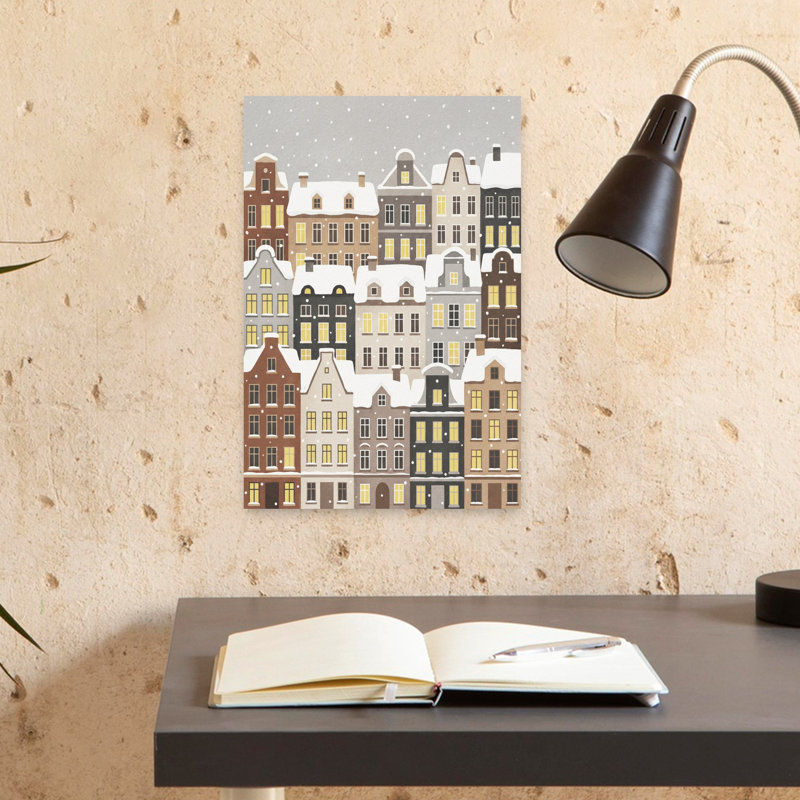 Cozy Winter Town by Andreas Magnusson - Wrapped Canvas Print, 45.72 cm H x 30.48 cm W