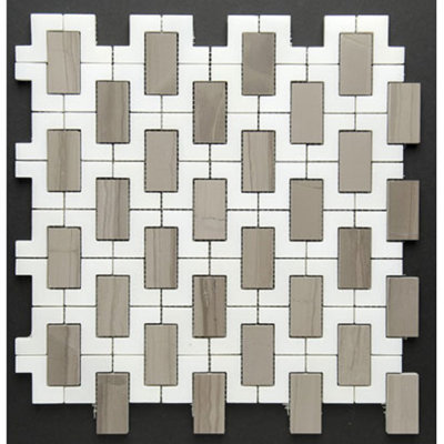13 in. x 13 in. Novelty Glossy Marble Tile