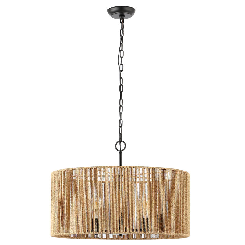 Alysandra 5 - Light Dimmable Drum Chandelier
