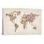 « stars world map », impression sur toile beige-11972018-74251354-74251360