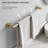 Fresco Brushed Gold 5 pieces Decorative Bathroom Hardware sets-126364231