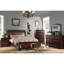 Cerisier - Très grand lit traditionnel tonique avec tête de lit à panneau et tiroirs de style fermeté tissés-1499910878