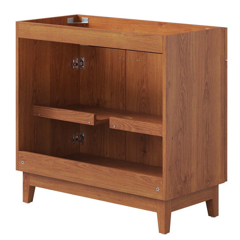 Miles Walnut 36'' Single Bathroom Vanity Cabinet