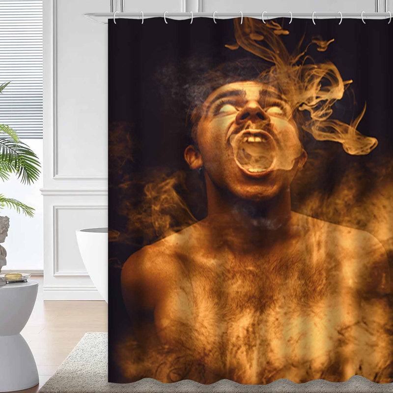 Rideau de douche Autumn Green Trees, L 72 po x l 84 po