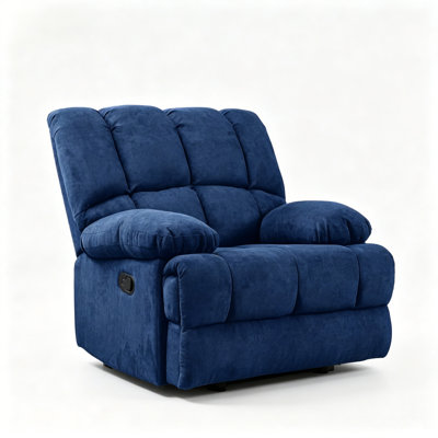 Batholo 42.9" Wide Modern Manual Glider Upholstered Recliner