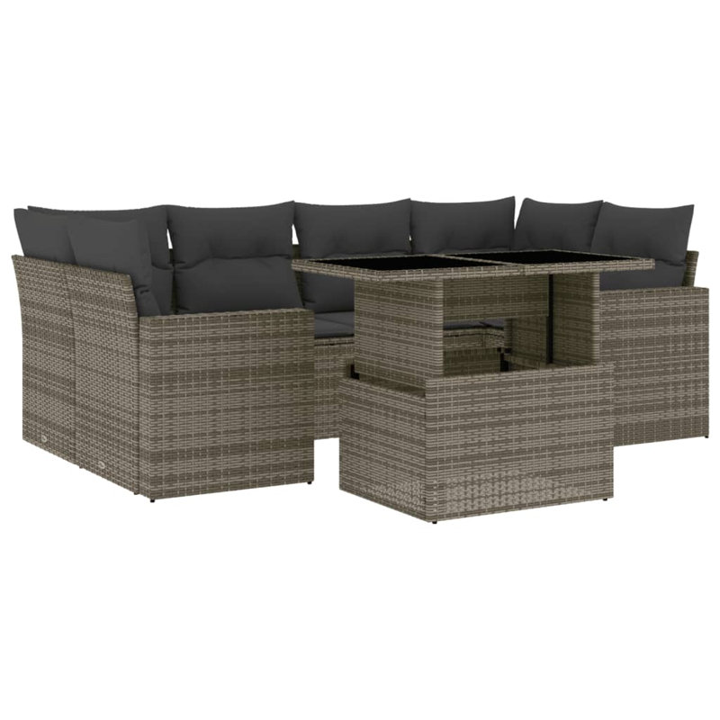 Vidaxl Garden Sofa Set Grey