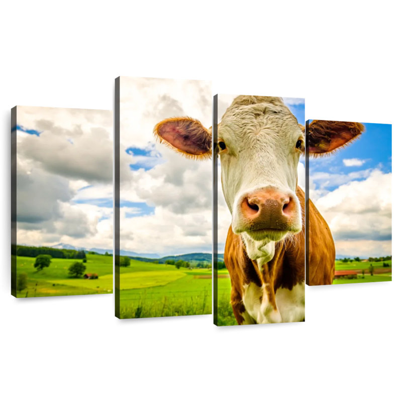 Vache des Alpes européennes, H 22 po x l 36 po