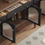 Buffet en bois manufacturé noir et noyer
