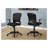 Black Mid-Back Ergonomic Office Chair with Mesh Fabric, Adjustable Height and Swivel Base