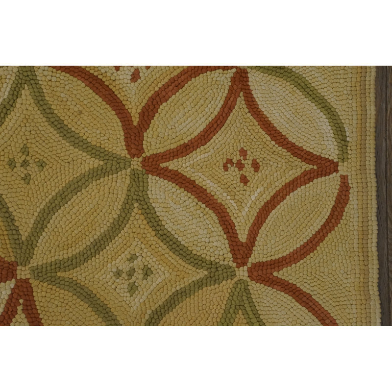 Hand Hooked Wool Geometric Area Rug